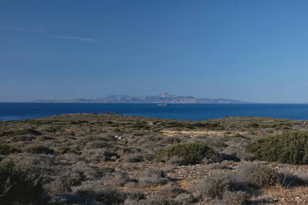 Uitzicht Egeïsche Zee Vanuit Ios Griekenland — Stockfoto