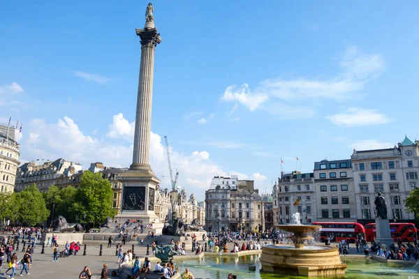 Londen Verenigd Koninkrijk Mei 2018 Panoramisch Uitzicht Trafalgar Square Londen — Stockfoto