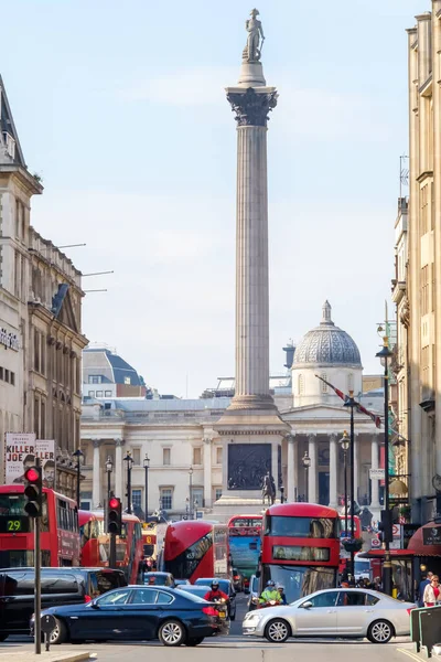 Londres Reino Unido Maio 2018 Vista Panorâmica Trafalgar Square Londres — Fotografia de Stock