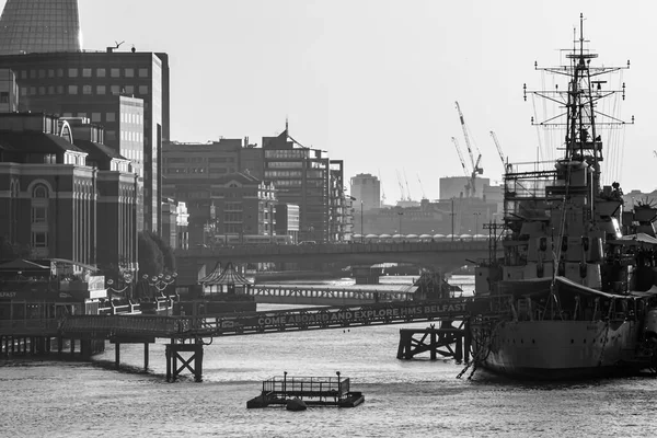 London May 2018 Вид Військовий Корабель Белфаст Музей Річці Темза — стокове фото
