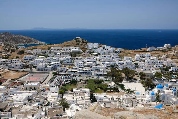 그리스 2021 하얗게칠 그리스 마을의 파노라마같은 — 스톡 사진
