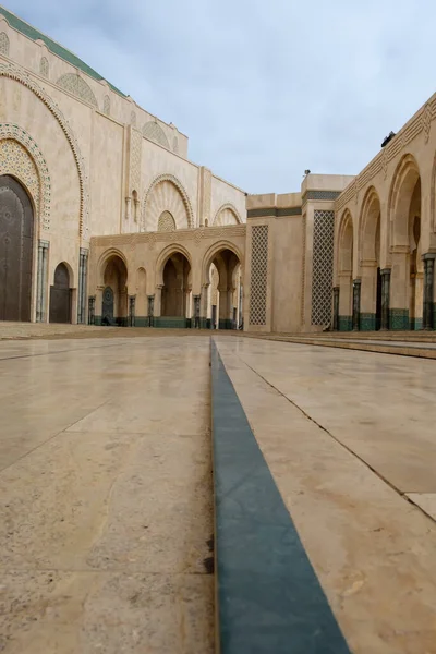 stock image Casablanca, Morocco - March 2, 2020 : View of the majestic mosque Hassan 2 in Casablanca Morocco