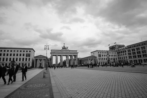 Berlin Németország 2023 Április Panorámás Kilátás Brandenburgi Kapura Vagy Brandenburgi — Stock Fotó
