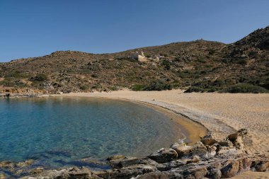 Yunanistan 'ın güzel Tris Klisies plajı manzarası