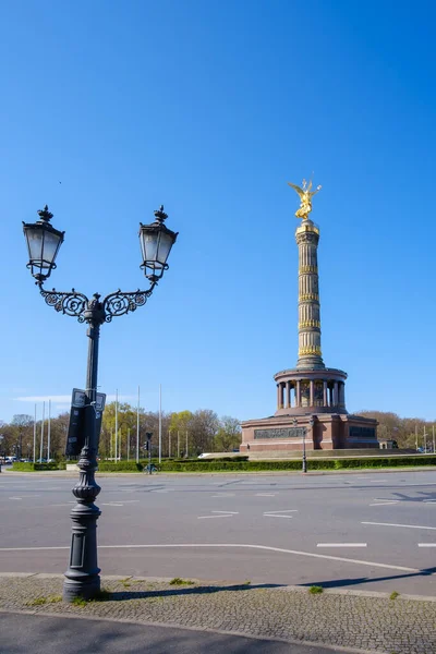 Berlin Deutschland April 2023 Blick Auf Die Wunderschöne Siegessäule Berlin — Stockfoto