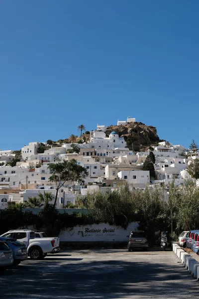 Ios Griekenland Mei 2021 Panoramisch Uitzicht Het Dorp Ios Griekenland — Stockfoto