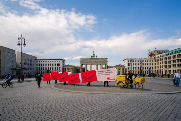Berlin Deutschland April 2023 Blick Auf Die Werbekampagne Für Eine — Stockfoto