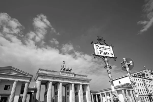 Berlino Germania Aprile 2023 Veduta Della Porta Brandeburgo Brandenburger Tor — Foto Stock