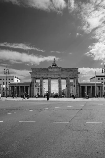베를린 2023 Brandenburg Gate Brandenburger Tor Berlin Germany Black White — 스톡 사진