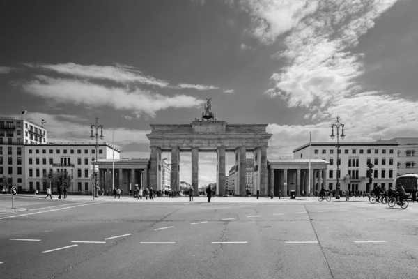 Berlino Germania Aprile 2023 Veduta Della Porta Brandeburgo Brandenburger Tor — Foto Stock