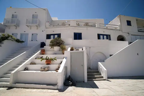 Ios Grécia Maio 2021 Hotel Caiado Branco Que Aluga Quartos — Fotografia de Stock