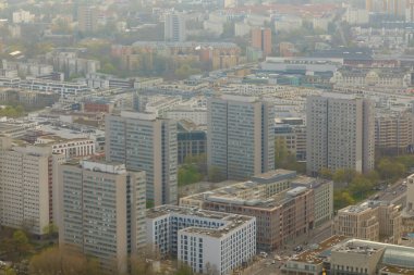 Berlin, Almanya - 19 Nisan 2023: Berlin Almanya 'nın panoramik hava manzarası