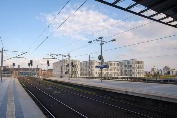 Berlin Deutschland April 2023 Blick Auf Den Berliner Hauptbahnhof Und — Stockfoto