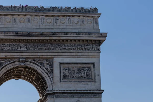 Párizs Franciaország Június 2023 Kilátás Híres Arc Triomphe Diadalív Csillag — Stock Fotó