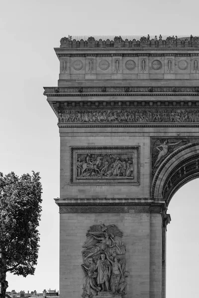 Paris Frankrike Juni 2023 Utsikt Över Den Berömda Triumfbågen Stjärnans — Stockfoto