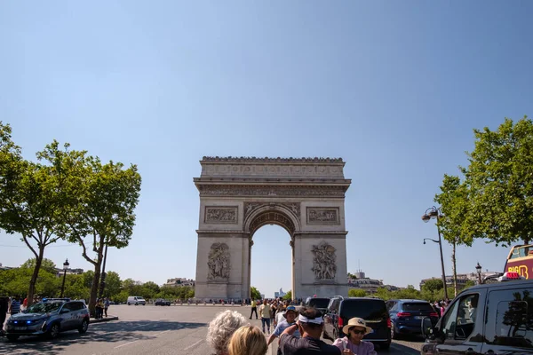 Paris Fransa Haziran 2023 Zafer Takı Nın Panoramik Manzarası Yıldızın — Stok fotoğraf