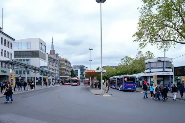 Bonn Deutschland Mai 2023 Blick Auf Die Zentrale Bushaltestelle Bonn — Stockfoto