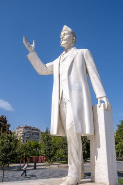 Selanik, Yunanistan - 22 Eylül 2023: Selanik 'teki Yunan devlet adamı Eleftherios Venizelos' un heykeli
