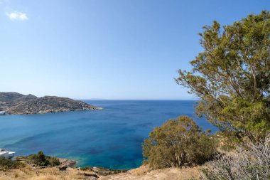 Yunanistan 'daki güzel Ege Denizi manzarası