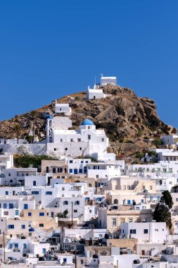 Resimli ve popüler Yunanistan adasının panoramik manzarası