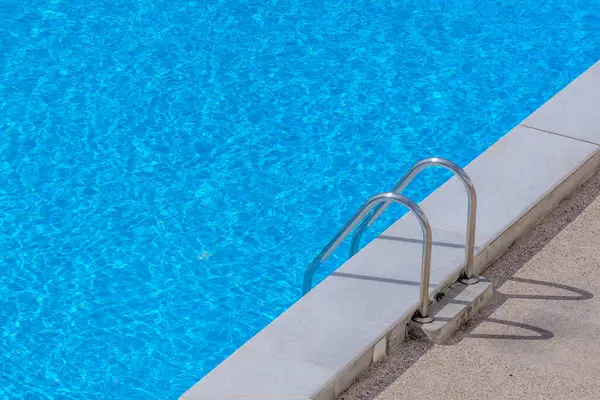 stock image Closeup view of an outdoor  swimming pool in Greece