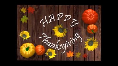 Ayçiçekleriyle ve kaotik hareketli balkabaklarıyla mutlu Şükran Günleri, Alfa Kanalı. 3B Hazırlama