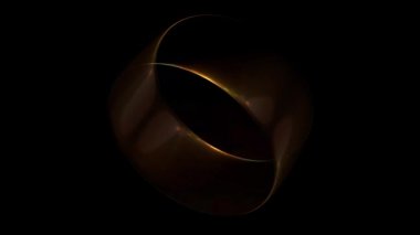 Sanat Tasarımı - Eşsiz Geometrik Parlak Yuvarlak Şekil, Alfa Kanalı. 3B Hazırlama