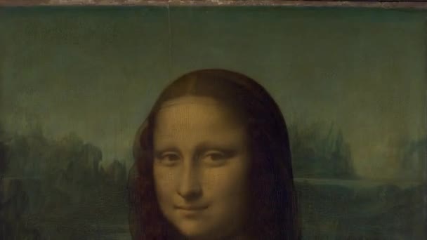 Mona Lisa Leonardo Vinci Oändlig Zoomanimation — Stockvideo