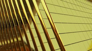 Dönen Altın Tabaklar 'la arka plan. 3B Hazırlama