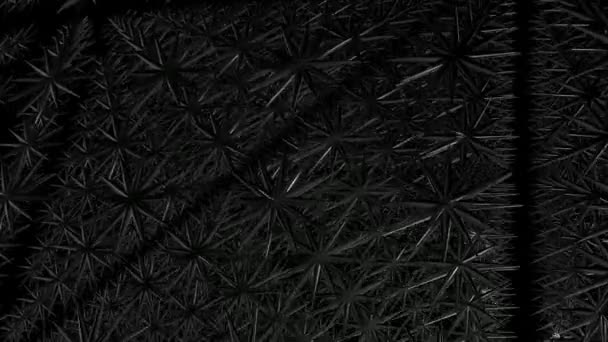 何千ものブラックスターの周りの回転の背景 3Dレンダリング — ストック動画