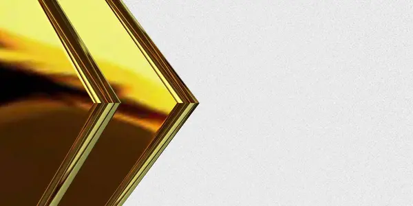 Background Abstract Design Geometric Shapes Golden Plates Render — Foto de Stock