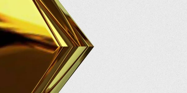 Background Golden Plate Geometric Shapes Abstract Design Render — Foto de Stock