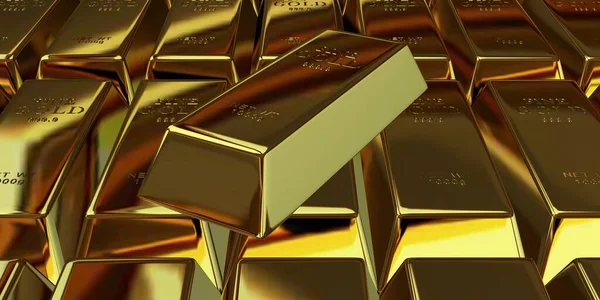 Altın külçeler, yatırım, para piyasası, banka külçeleri, finans, sermaye. 3B Hazırlama