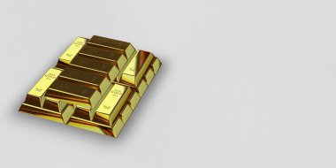 Stack of Gold Bars, background, currency market, finance, capital, bank bullions. 3D Render
