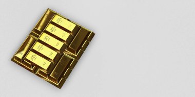 Stack of Gold Bars, background, finance, capital, bank bullions, investment. 3D Render