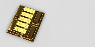 Stack of Gold Bars, background, finance, capital, investment, bank bullions. 3D Render