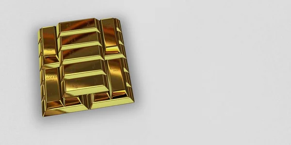 Stack of Gold Bars, background, bank bullions, finance, capital, investment. 3D Render