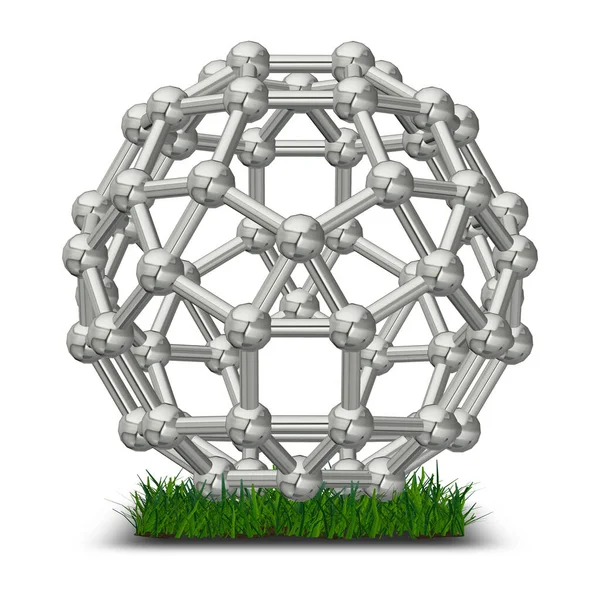 White Shape Grass Render Geometric Figure Background Unique Design — Stockfoto