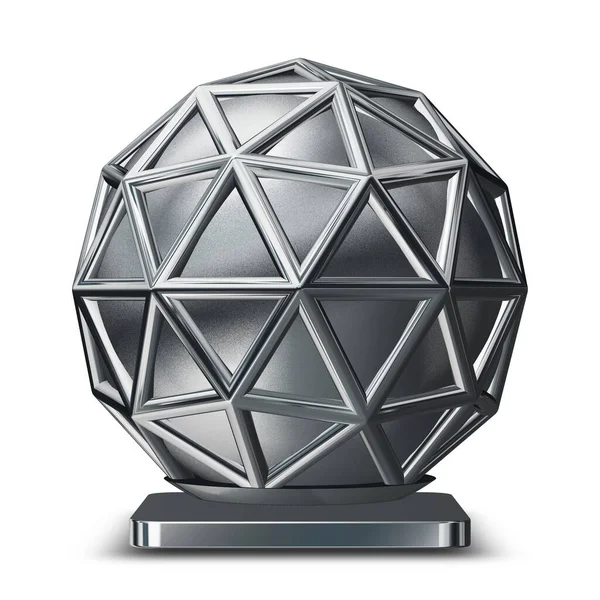 Silver Form Render Geometrisk Figur Unik Design Bakgrund — Stockfoto