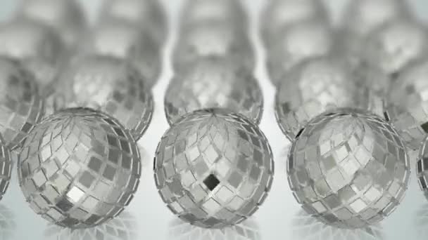 Background White Spheres Blur Effect Geometric Figure Abstract Design Render — Vídeos de Stock