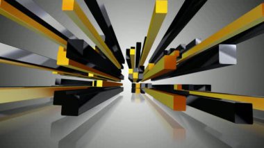 Arkaplanda altın ve siyah çizgiler var. 3B Hazırlama