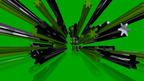 Hintergrund Mit Grün Und Schwarz Geraden Gängen Render — Stockvideo