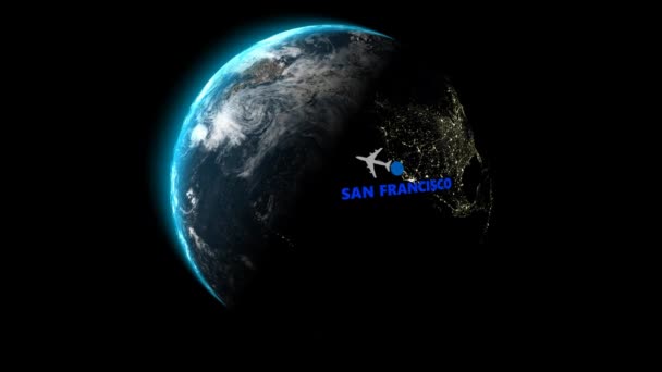 Volo San Francisco Manila Alpha Channel Render — Video Stock