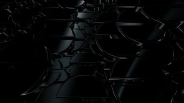 Siyah geometrik şekilli arkaplan, soyut tasarım, lüks tarz, figürler, 3D canlandırma