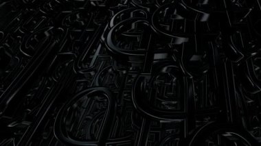 Siyah geometrik şekilli arkaplan, soyut tasarım, şekiller, 3D şekil, lüks stil