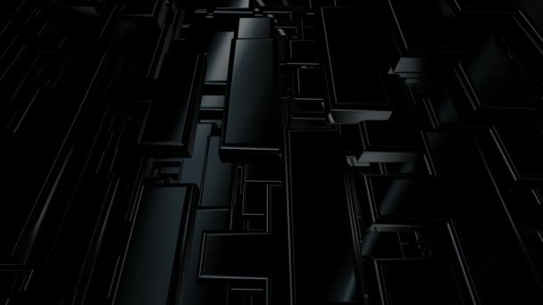 背景黑色几何形状 3D渲染 奢华风格 抽象设计 — 图库视频影像