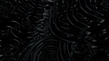 Siyah geometrik figürlere sahip arka plan, soyut tasarım, lüks tarz, şekiller, 3D canlandırma