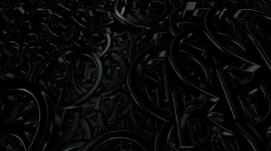 Siyah geometrik figürlere sahip arka plan, 3D tasarım, soyut tasarım, şekiller, lüks stil