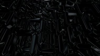 Siyah geometrik figürlere sahip arka plan, 3D tasarım, soyut tasarım, lüks tarz, şekiller