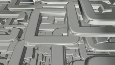 Gümüş geometrik şekillere sahip arka plan, lüks tarz, şekiller, soyut tasarım, 3D canlandırma